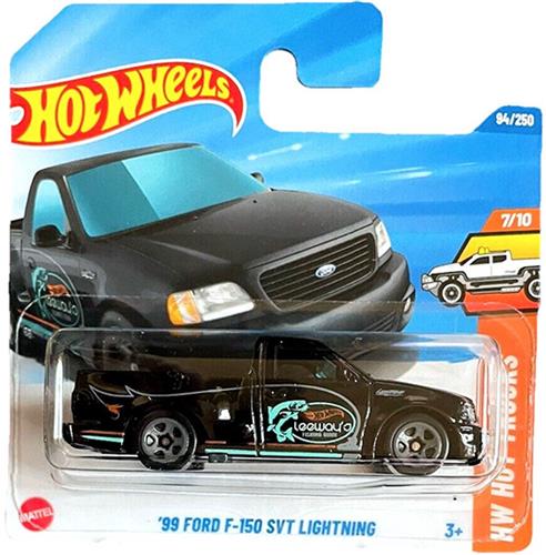 HOT WHEELS '99 FORD F-150 SVT LIGHTING PICKUP US BLACK 94/250 HW HOT TRUCKS 7/10