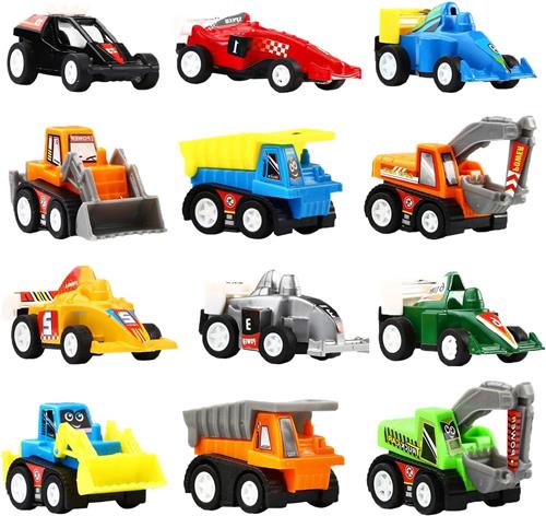 BOTC Speelgoed Auto Set - 12 stuks - Speelgoedauto - Autos voor Jongens - Pull Back Wheels Autootjes