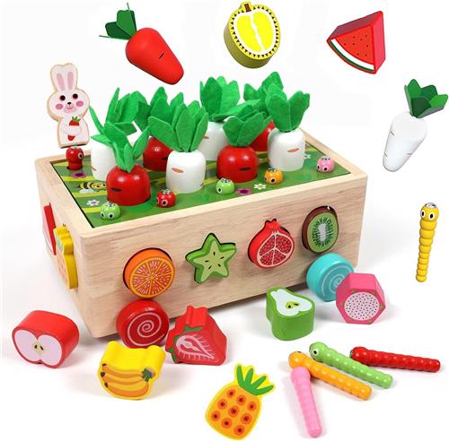 BOTC Vormenstoof - Montessori speelgoed - Origineel klassiek houten - BPA FREE - Ideaal voor kinderen van 1, 2 en 3 jaar