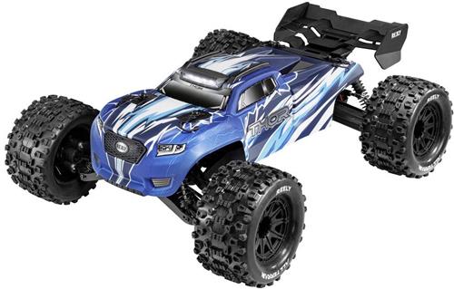 Reely Thor Blauw Brushed 1:10 RC auto Elektro Monstertruck 4WD 100% RTR 2,4 GHz Incl. accu, oplader en batterijen voor