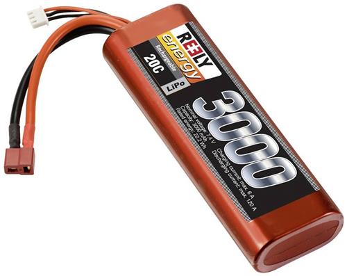 Reely LiPo accupack 7.4 V 3000 mAh Aantal cellen: 2 20 C Stick hardcase T-stekkersysteem