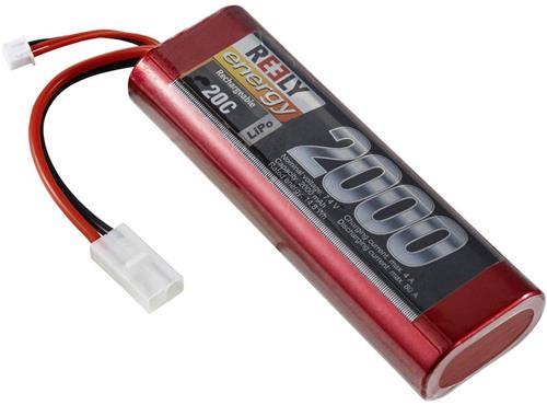 Reely LiPo accupack 7.4 V 2000 mAh Aantal cellen: 2 20 C Hardcase Tamiya-stekker