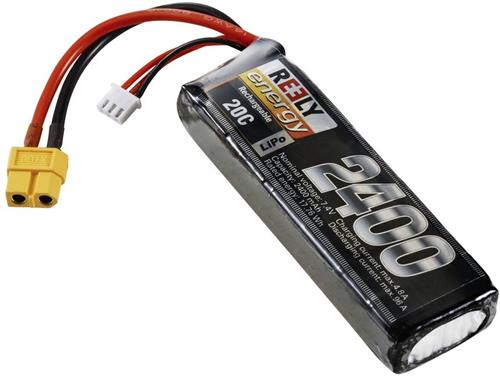 Reely LiPo accupack 7.4 V 2400 mAh Aantal cellen: 2 20 C Softcase XT60