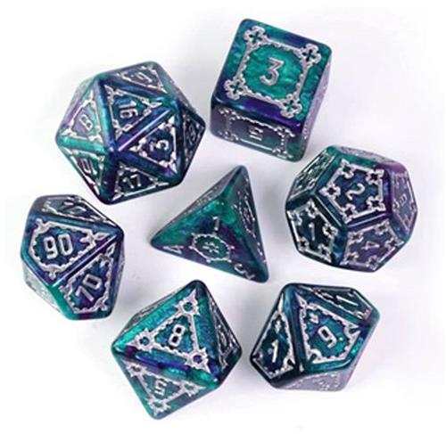 Dobbelst.Set Jumbo Kasteel Groen-Paars 7dlg