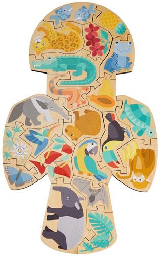 HABA Puzzle 2-in-1  Parrot, 21 stuk(s), Dieren, 4 jaar