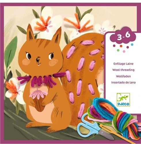 Stap voor stap rijgen met wol