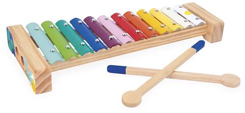 Janod Gioia - Houten Xylofoon - Muziekinstrument - Bevat 12 Tonen - Met 2 Stokjes Die Gemakkelijk Op Te Bergen Zijn - Ideaal Voor Het Ontwaken Van Het Ritmegevoel Bij De Allerkleinsten! - Geschikt Vanaf 18 Maanden