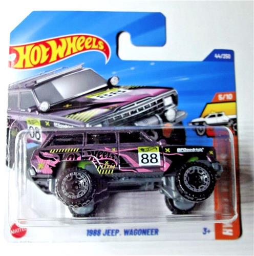 HOT WHEELS 1988 JEEP WAGONEER PURPER 88 44/250 HW HOT TRUCKS 5/10 1:64 SHORT CARD 2025