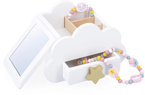 Janod Unicorn - Magische Houten Sieradendoos - Ideaal Om Je Sieraden Of Geheimen In Op Te Bergen - Inclusief 2 Eenhoornjuwelen - Een Geweldig Cadeau! - Geschikt Vanaf 3 Jaar