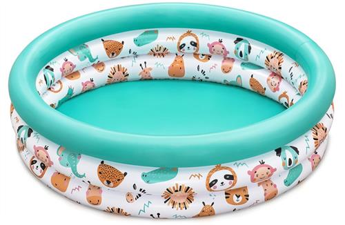 Safari Pals Opblaasbaar Kinderzwembad met 3 Ringen 1,02 m x 25 cm