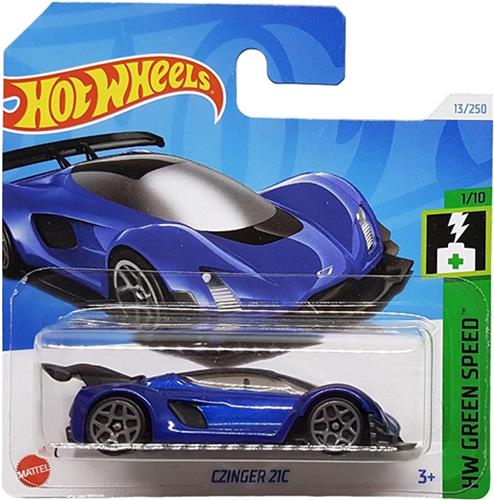 HOT WHEELS CZINGER 21C METALIC BLUE 13/250 HW GREEN SPEED 1/10 SHORT CART 2025