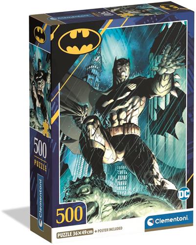 Clementoni - Puzzel - 500 Stukjes - Batman Compact Box - Puzzel Voor Kinderen en Volwassenen