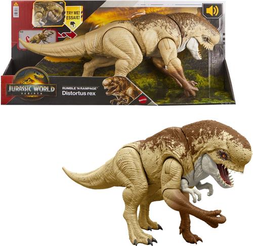 Jurassic World Rebirth Schurkachtige Dino 1, actiefiguur, 56 cm, Grommen en Aanvallen, dinosaurusspeelgoed, 2 aanvalsacties