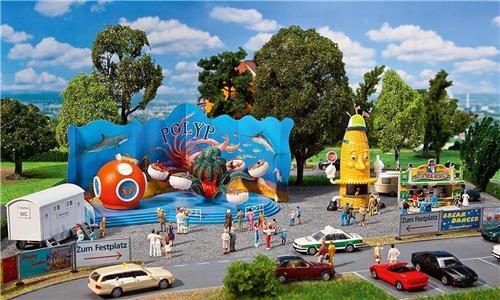 Faller - Kermisset met Polyp - modelbouwsets, hobbybouwspeelgoed voor kinderen, modelverf en accessoires