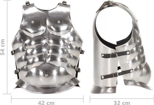 LuxeLivin' - Kuras Romeins replica LARP staal zilverkleurig