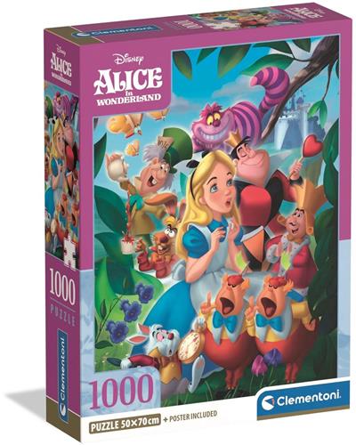 Clementoni - Puzzel - 1000 Stukjes - Alice in Wonderland