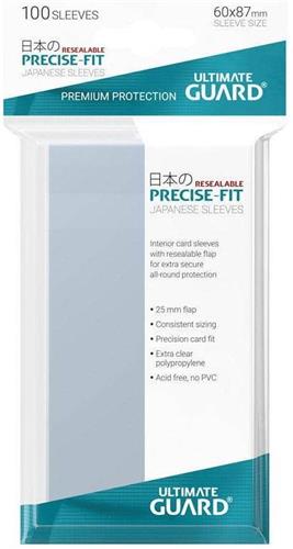 Ultimate Guard Precise-Fit Sleeves Resealable Japanese Size Transparent (100)