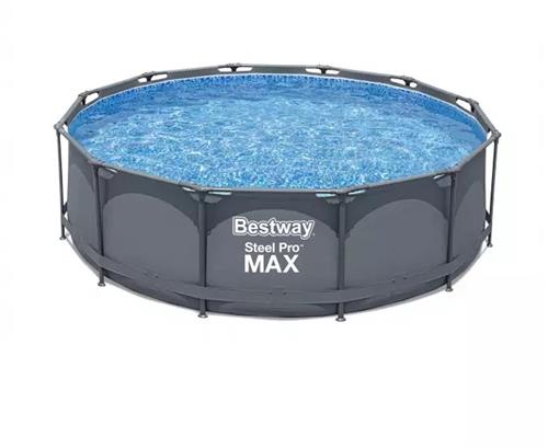 Bestway Steel Pro Max Zwembad 366 x 100 cm - Met Afdekzeil - Buitenbad - Zwembad - Afkoelen - Groot Bad - 3,66M Doorsnee