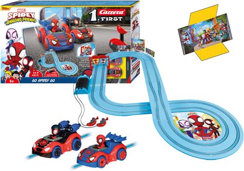 Carrera First Spidey Amazing Friends - Go Spidey Go! - Spidey vs. Spin - Racebaan 2,9m Racebaan