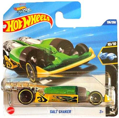 HOT WHEELS SHALT SHAKER GREEN YELLOW ROCKET CAR 136/250 HW X-RACERS 10/10