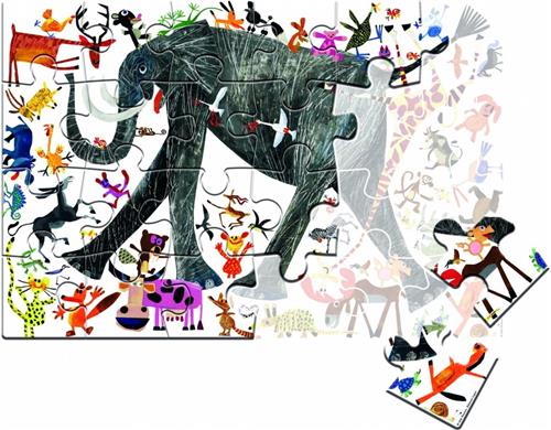 Clementoni XXL stukjes - Elefant - 24 stukjes.