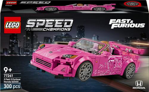 LEGO® Speed Champions 2 Fast 2 Furious Honda S2000 Roze Speelgoedauto met Minifiguur van het Personage Suki, Modelset voor Kinderen en Fans, Jongens en Meisjes Vanaf 9 Jaar 77241