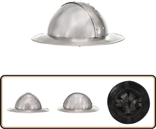 vidaXL Ridderhelm - Middeleeuws Replica - Zilverkleurig Middeleeuwse Ridderhelm - Middeleeuwse Ridderhelmen - Romeinse Helm - Romeinse Helmen