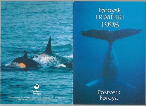 POSTZEGELS MAP FARÖER 1998