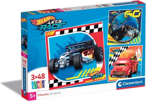 Clementoni - Puzzel - 3x48 Stukjes - Hot Wheels - Puzzel Voor Kinderen
