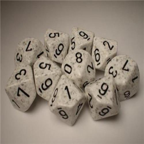 Chessex Arctic Camo Speckled D10 Dobbelsteen Set (10 stuks)