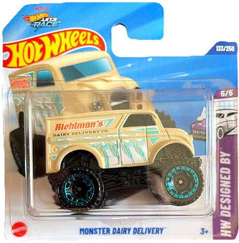 HOT WHEELS MONSTER DAIRY DELIVERY ALEHLMAN'S 133/250 VANILLE 1:64 HW DESIGNED BY 5/5