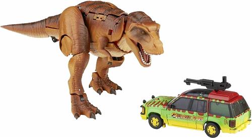 Jurassic Park x Transformers Generations Action Figures Tyrannocon Rex (18 cm) & Autobot JP93 (14 cm)