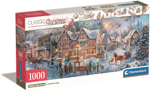 Clementoni - Puzzel - 1000 Stukjes - Panorama Kerst Collectie - Puzzel Voor Volwassenen