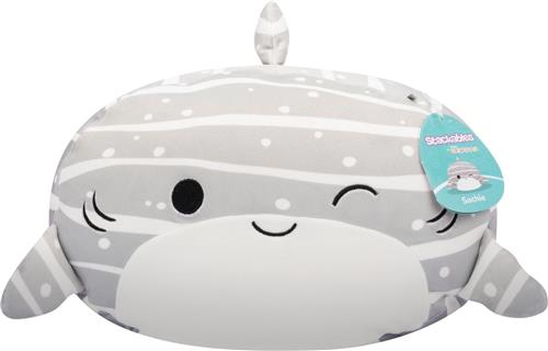 Squishmallows - Sachie - grey striped Whale Shark 30 cm pluche