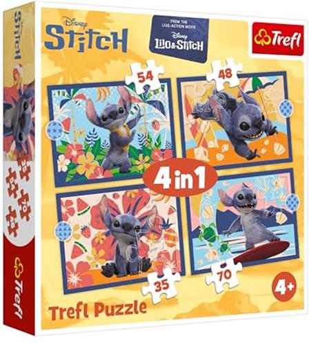 Trefl Trefl 4in1 - Holidays in Hawaii / Disney Stitch The Movie_FSC Mix 70%.