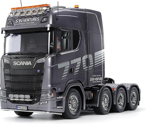 1:14 Tamiya 56376 RC Scania S770 V8 Truck 8X4 SLT Zwaar Transport - Speciale Gun Metal Editie RC Plastic Modelbouwpakket