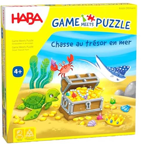 Haba !!! Jeu - Game Meets Puzzle - Chasse au trésor en mer (F = NL 2011723003 - DE 2011723001) (DE/E/F/NL/IT/ES).