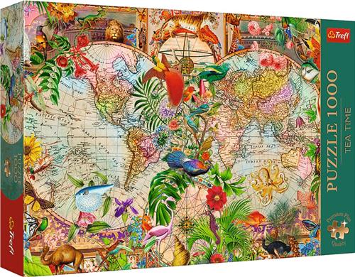 Trefl Trefl 1000 Premium Plus - Tea Time: Antique World Map_FSC Mix 70%.
