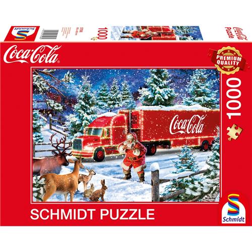 Schmidt Spiele Coca Cola - Weihnachts-Truck - 1000 Teile.