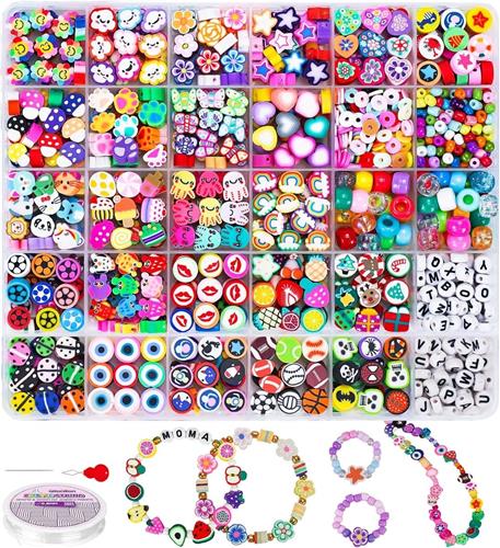 BOTC Knutselen meisjes - Armband Maken Set - 1050-Delig - Sieraden Halsketting Maken - 24 Stijl - Cadeau voor Meisjes Kinderen