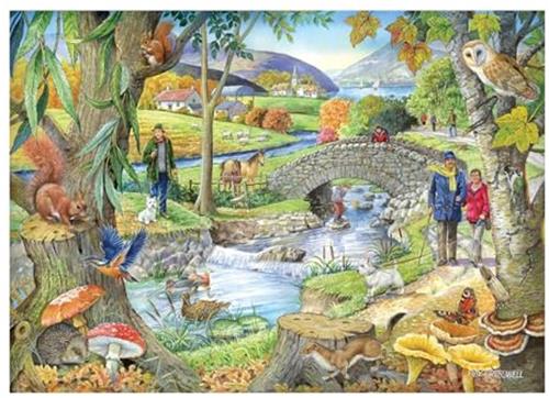 HOP - House of Puzzles XXL Teile - Spaziergang am Fluss - 250 Teile.
