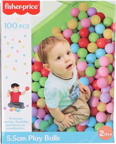 Fisher Price - 100 ballenbakballen - 5.5cm - vrolijke kleuren