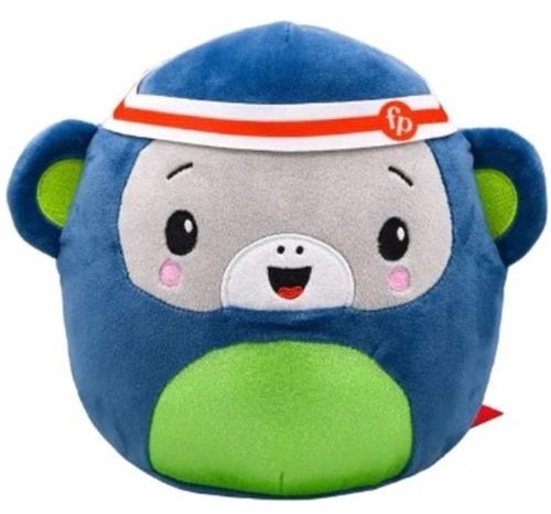 Aap - Fisher-Price Squishy Pluche Knuffel 25 cm - Speelgoed Dieren Knuffels voor Kinderen en Baby - Kind vriendelijk - Child friendly plush toy - Kawaii kussen