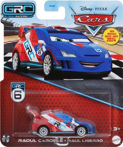 Disney Pixar Cars Disney and Pixar Cars World Grand Prix Raoul CaRoule, Auto, 3 jaar, Metaal, Blauw, Rood, Wit