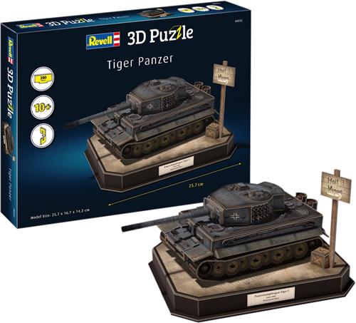 1:35 Revell 00252 Tiger I - Duitse Panzer Tank - 200 Stukjes - 25,7cm 3D Puzzel
