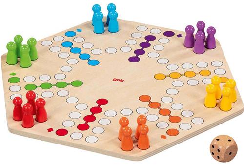 Goki Houten Ludo Spel 6 Spelers