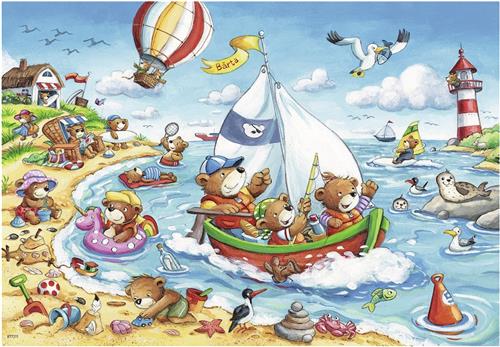 Ravensburger puzzel Vakantie aan het zee - Twee puzzels - 24 stukjes - kinderpuzzel