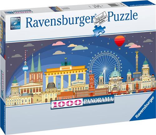 Ravensburger puzzel Berlijn bij nacht - Legpuzzel - 1000 stukjes