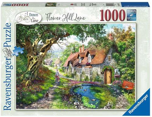 Ravensburger puzzel Flower Hill Lane - Legpuzzel - 1000 stukjes