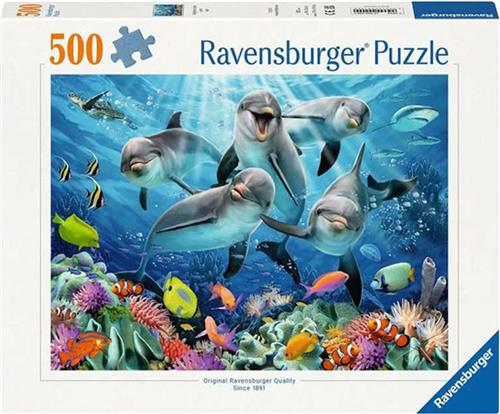Legpuzzel Dolfijnen in het Koraalrif, 500st.